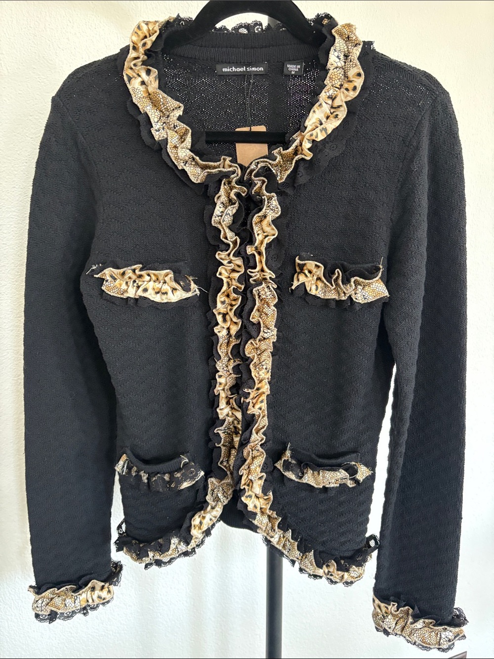 Michael Simon Cardigan Jacket Size M
